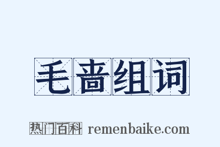 毛啬组词是什么意思的图片